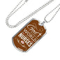 God So Loved The World Nurse Necklace Stainless Steel or 18k Gold Dog Tag W 24"-Express Your Love Gifts