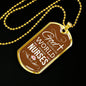 God So Loved The World Nurse Necklace Stainless Steel or 18k Gold Dog Tag W 24"-Express Your Love Gifts