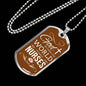 God So Loved The World Nurse Necklace Stainless Steel or 18k Gold Dog Tag W 24"-Express Your Love Gifts