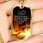 God Will Deliver Us From The Fire Necklace Stainless Steel or 18k Gold Dog Tag 24" Chain-Express Your Love Gifts