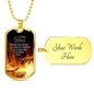 God Will Deliver Us From The Fire Necklace Stainless Steel or 18k Gold Dog Tag 24" Chain-Express Your Love Gifts