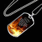 God Will Deliver Us From The Fire Necklace Stainless Steel or 18k Gold Dog Tag 24" Chain-Express Your Love Gifts