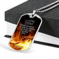 God Will Deliver Us From The Fire Necklace Stainless Steel or 18k Gold Dog Tag 24" Chain-Express Your Love Gifts
