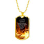God Will Deliver Us From The Fire Necklace Stainless Steel or 18k Gold Dog Tag 24" Chain-Express Your Love Gifts