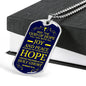 God Will Fill You With Joy Peace And Hope Christian Faith Necklace Stainless Steel or 18k Gold Dog Tag 24" Chain-Express Your Love Gifts