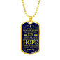 God Will Fill You With Joy Peace And Hope Christian Faith Necklace Stainless Steel or 18k Gold Dog Tag 24" Chain-Express Your Love Gifts