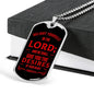 God Will Give Psalm Bible Verse Stainless Steel or 18k Gold Dog Tag 24" Chain-Express Your Love Gifts