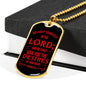 God Will Give Psalm Bible Verse Stainless Steel or 18k Gold Dog Tag 24" Chain-Express Your Love Gifts