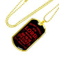 God Will Give Psalm Bible Verse Stainless Steel or 18k Gold Dog Tag 24" Chain-Express Your Love Gifts