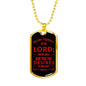 God Will Give Psalm Bible Verse Stainless Steel or 18k Gold Dog Tag 24" Chain-Express Your Love Gifts