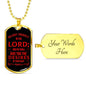 God Will Give Psalm Bible Verse Stainless Steel or 18k Gold Dog Tag 24" Chain-Express Your Love Gifts