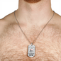 God Will Judge Necklace Stainless Steel or 18k Gold Dog Tag 24" Chain-Express Your Love Gifts