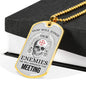 God Will Judge Necklace Stainless Steel or 18k Gold Dog Tag 24" Chain-Express Your Love Gifts