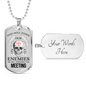 God Will Judge Necklace Stainless Steel or 18k Gold Dog Tag 24" Chain-Express Your Love Gifts