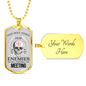God Will Judge Necklace Stainless Steel or 18k Gold Dog Tag 24" Chain-Express Your Love Gifts