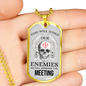 God Will Judge Necklace Stainless Steel or 18k Gold Dog Tag 24" Chain-Express Your Love Gifts