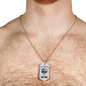 God Will Judge Our Enemies Meeting Necklace Stainless Steel or 18k Gold Dog Tag 24" Chain-Express Your Love Gifts