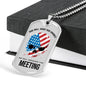 God Will Judge Our Enemies Meeting Necklace Stainless Steel or 18k Gold Dog Tag 24" Chain-Express Your Love Gifts
