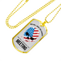 God Will Judge Our Enemies Meeting Necklace Stainless Steel or 18k Gold Dog Tag 24" Chain-Express Your Love Gifts