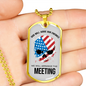 God Will Judge Our Enemies Meeting Necklace Stainless Steel or 18k Gold Dog Tag 24" Chain-Express Your Love Gifts