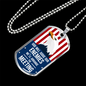God Will Judge Our Enemies Necklace Stainless Steel or 18k Gold Dog Tag 24" Chain-Express Your Love Gifts