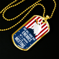 God Will Judge Our Enemies Necklace Stainless Steel or 18k Gold Dog Tag 24" Chain-Express Your Love Gifts