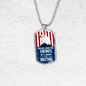 God Will Judge Our Enemies Necklace Stainless Steel or 18k Gold Dog Tag 24" Chain-Express Your Love Gifts