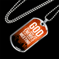 God Will Judge Our Enemies Orange Necklace Stainless Steel or 18k Gold Dog Tag 24" Chain-Express Your Love Gifts