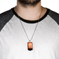 God Will Judge Our Enemies Orange Necklace Stainless Steel or 18k Gold Dog Tag 24" Chain-Express Your Love Gifts