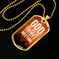 God Will Judge Our Enemies Orange Necklace Stainless Steel or 18k Gold Dog Tag 24" Chain-Express Your Love Gifts