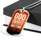 God Will Judge Our Enemies Orange Necklace Stainless Steel or 18k Gold Dog Tag 24" Chain-Express Your Love Gifts
