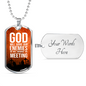 God Will Judge Our Enemies Orange Necklace Stainless Steel or 18k Gold Dog Tag 24" Chain-Express Your Love Gifts