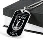 Golfer Dad Golf Dog Tag Stainless Steel or 18k Gold 24" Chain Golf Gift For Dad - Express Your Love Gifts