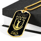 Golfer Dad Golf Dog Tag Stainless Steel or 18k Gold 24" Chain Golf Gift For Dad - Express Your Love Gifts