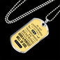 Good And Perfect Will Of God Necklace Stainless Steel or 18k Gold Dog Tag 24" Chain-Express Your Love Gifts
