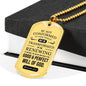 Good And Perfect Will Of God Necklace Stainless Steel or 18k Gold Dog Tag 24" Chain-Express Your Love Gifts