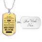 Good And Perfect Will Of God Necklace Stainless Steel or 18k Gold Dog Tag 24" Chain-Express Your Love Gifts