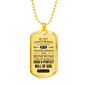 Good And Perfect Will Of God Necklace Stainless Steel or 18k Gold Dog Tag 24" Chain-Express Your Love Gifts