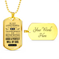Good And Perfect Will Of God Necklace Stainless Steel or 18k Gold Dog Tag 24" Chain-Express Your Love Gifts