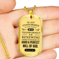 Good And Perfect Will Of God Necklace Stainless Steel or 18k Gold Dog Tag 24" Chain-Express Your Love Gifts