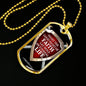 Good Fight Of Faith Bible Verse Gift Necklace Stainless Steel or 18k Gold Dog Tag 24" Chain-Express Your Love Gifts