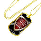 Good Fight Of Faith Bible Verse Gift Necklace Stainless Steel or 18k Gold Dog Tag 24" Chain-Express Your Love Gifts