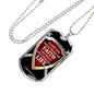 Good Fight Of Faith Bible Verse Gift Necklace Stainless Steel or 18k Gold Dog Tag 24" Chain-Express Your Love Gifts
