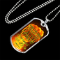 Good Fight Of Faith Christian Faith Necklace Stainless Steel or 18k Gold Dog Tag 24" Chain-Express Your Love Gifts