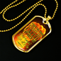 Good Fight Of Faith Christian Faith Necklace Stainless Steel or 18k Gold Dog Tag 24" Chain-Express Your Love Gifts