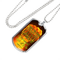 Good Fight Of Faith Christian Faith Necklace Stainless Steel or 18k Gold Dog Tag 24" Chain-Express Your Love Gifts