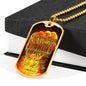 Good Fight Of Faith Christian Faith Necklace Stainless Steel or 18k Gold Dog Tag 24" Chain-Express Your Love Gifts