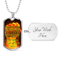 Good Fight Of Faith Christian Faith Necklace Stainless Steel or 18k Gold Dog Tag 24" Chain-Express Your Love Gifts
