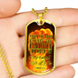 Good Fight Of Faith Christian Faith Necklace Stainless Steel or 18k Gold Dog Tag 24" Chain-Express Your Love Gifts