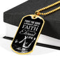 Good Fight Of Faith Necklace Stainless Steel or 18k Gold Dog Tag 24" Chain-Express Your Love Gifts